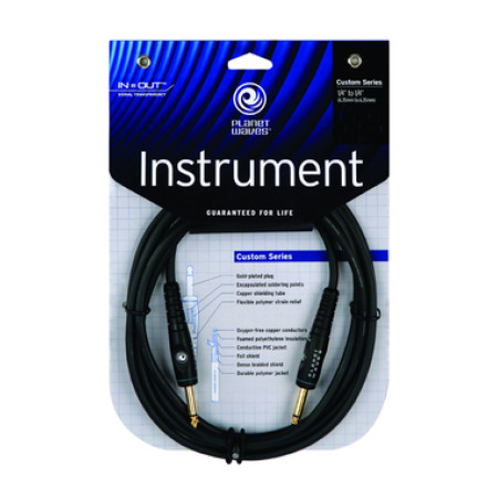D'Addario PLANET WAVES/Custom Series/ 4,57 méter hosszú gitárkábel egyenes dugókkal