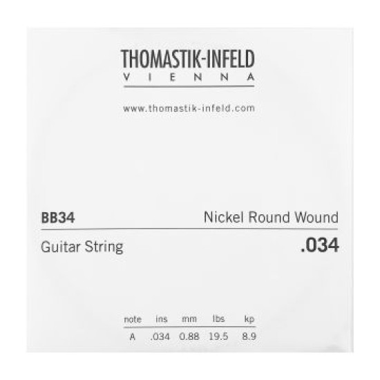 Thomastik BB34 tekercselt nikkel jazzgitár szálhúr /Nickel Round Wound0,034/