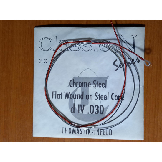 Thomastik CF30 csiszolt krómacél klasszikusgitár D szálhúr/Chrome Steel Flat Wound/