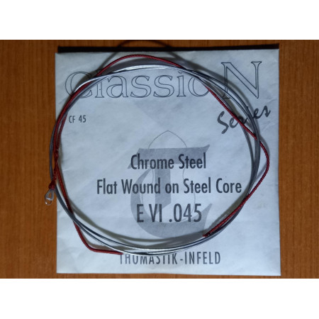 Thomastik CF45 csiszolt krómacél klasszikusgitár E szálhúr/Chrome Steel Flat Wound/ Thomastik CF45 csiszolt krómacél klasszikusgitár E szálhúr/Chrome Steel Flat Wound/