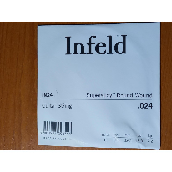 Thomastik 'INFELD' IN24 elektromosgitár 'Superalloy' Round Wound szálhúr 024