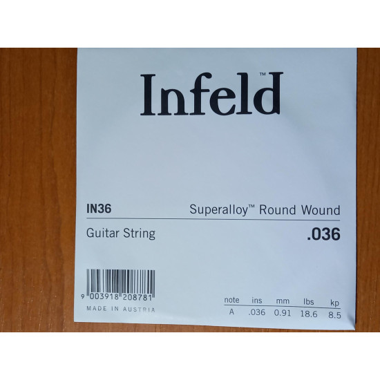 Thomastik 'INFELD' IN36 elektromosgitár 'Superalloy' Round Wound szálhúr 036