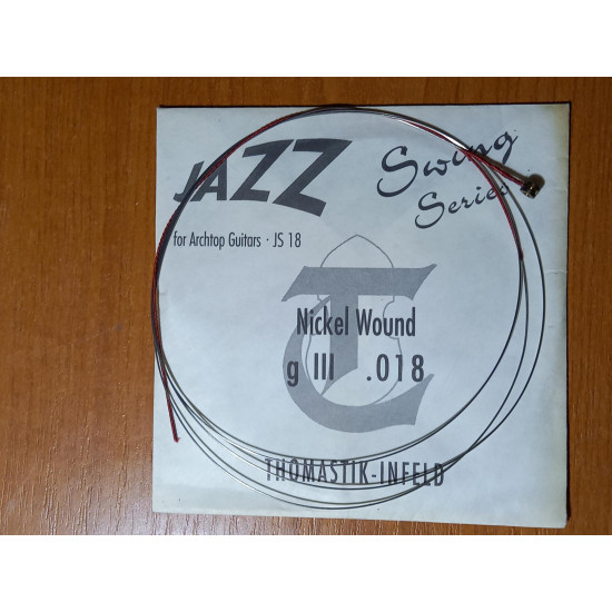 Thomastik JS18 csiszolt nikkel jazzgitár szálhúr /Nickel Flat Wound 0,018/(régi csomagolás)